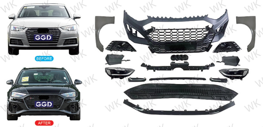 All New Audi A4 Body Kit From 2016-2018 Upgrade To 2020 + RS4 Old To New