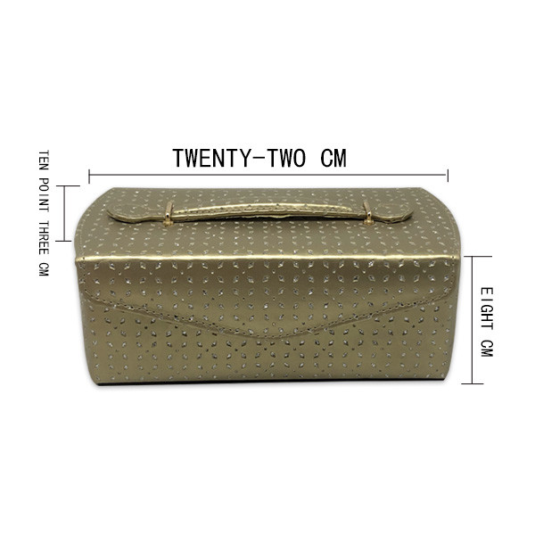 Gold Color 3 Drawers Rectangle Jewelry Storage Case