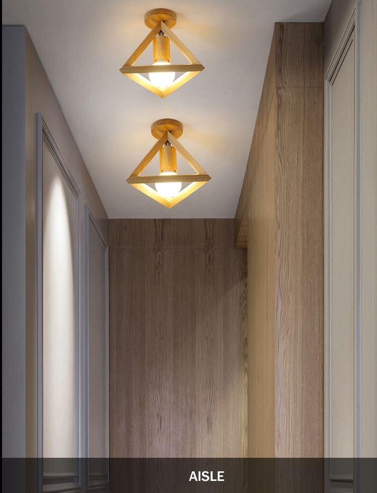 Nordic Wood Ceiling Lamp for Hallway Entrance Balcony Corridor Hallyway ceiling lamp(WH-WA-51)