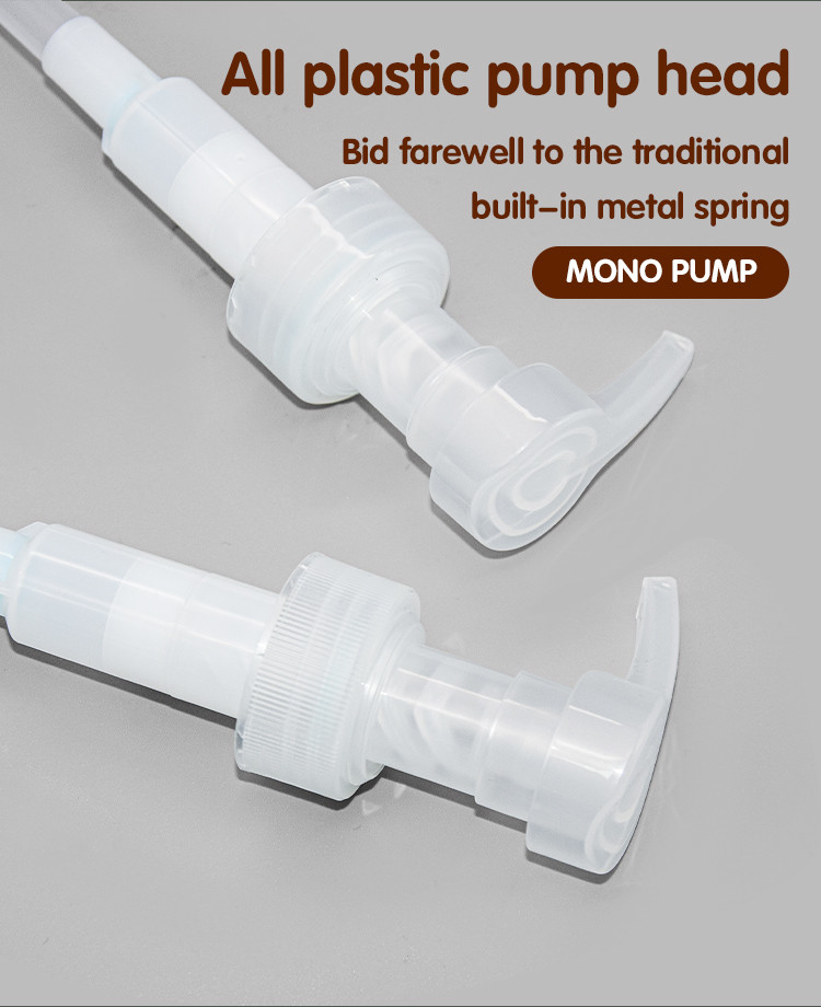 300ml 500ml All Plastic PP Lotion Pump Bottles Sustainable Packaging Cosmetics UKAP11