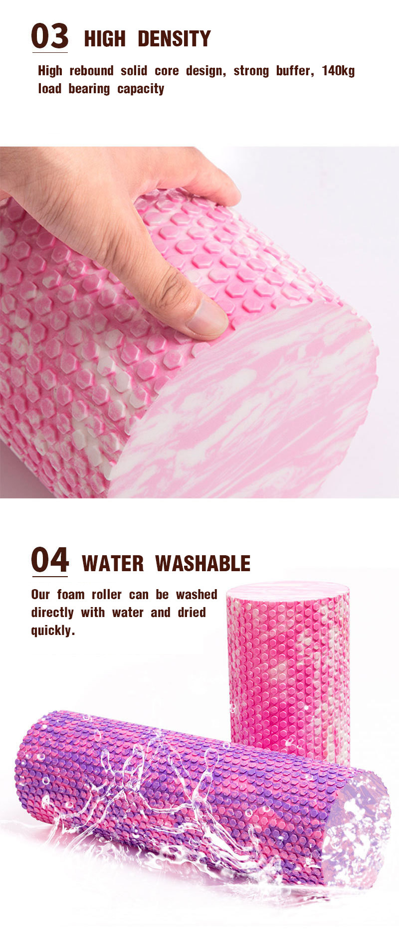 Camouflage Marble EPP Yoga Muscle Massage Foam Roller For Soreness Relieve