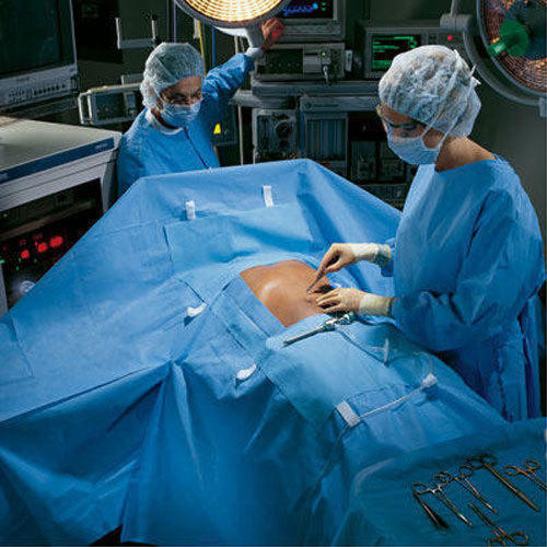 Breathable Laparoscopy Drape Packs With Fluid Collection Pouch