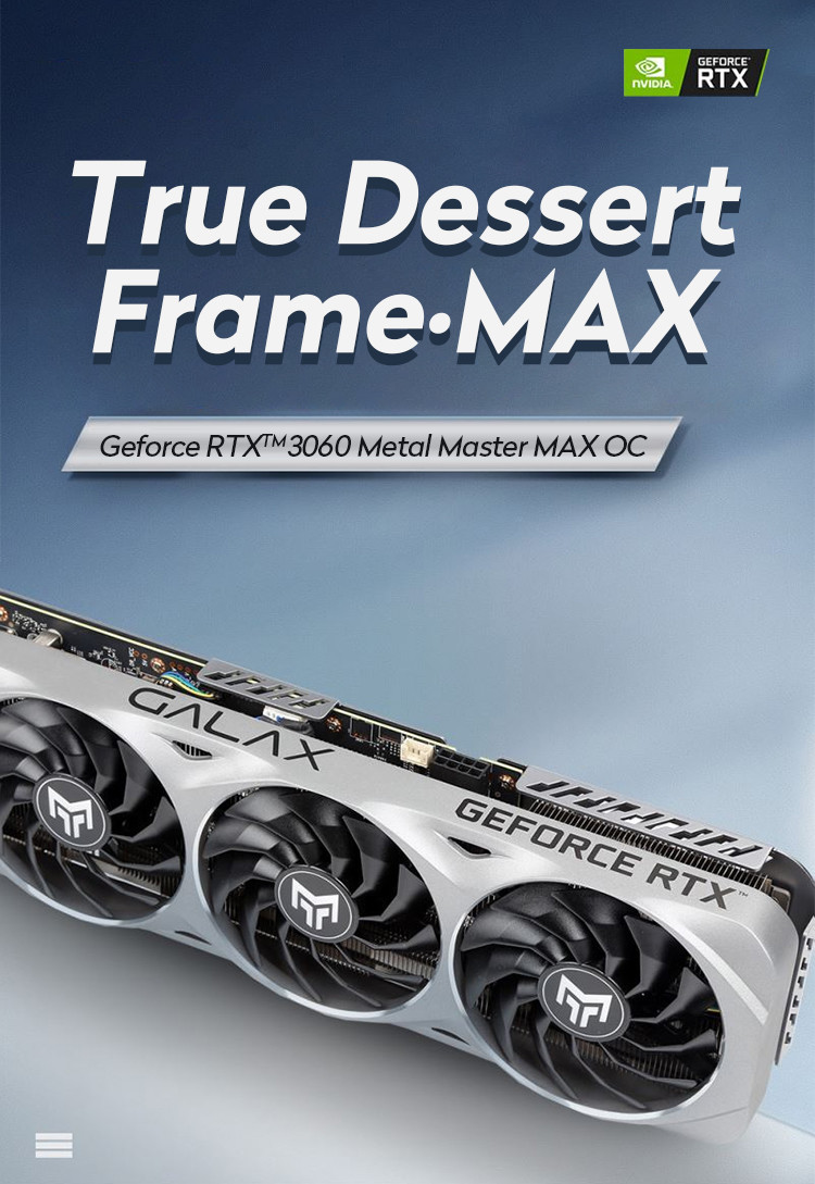 Gaming Geforce RTX 3060 Graphics Card Metal Master MAX OC 12GB GDDR6 192Bit N Card