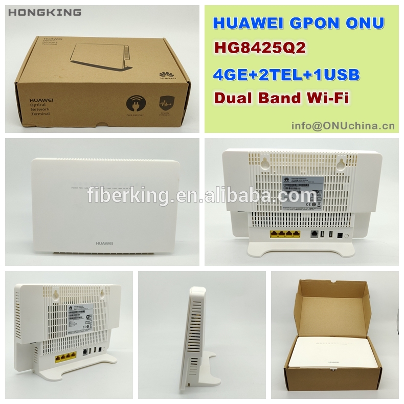 FTTH dual band Dual WiFi GPON XPON GEPON HUAWEI ONU ONT HG8245Q2 4GE+2TEL+USB same function as HG8245U