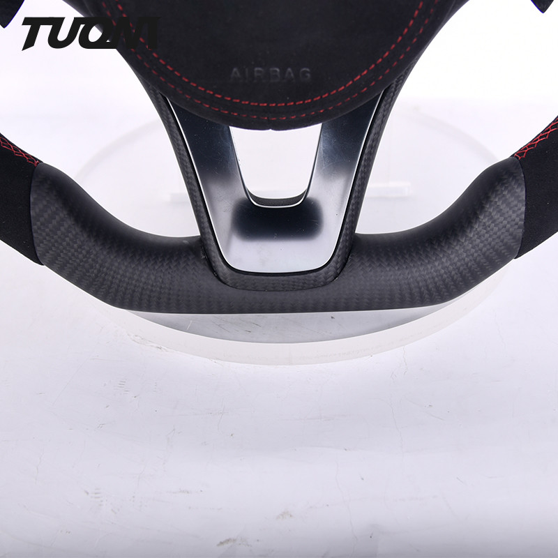 W205 CLA Alcantara Real Carbon Fiber Mercedes Benz Steering Wheel With LED