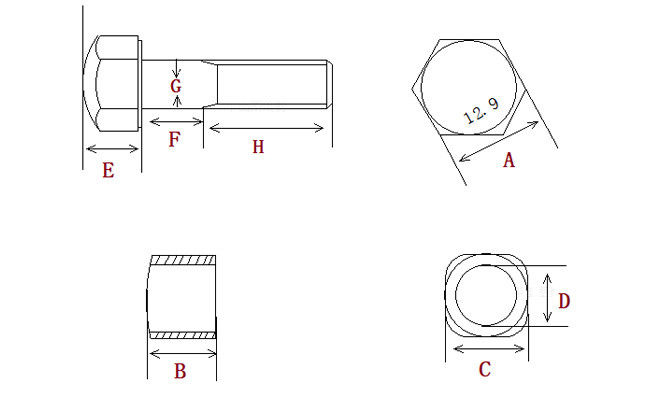 ISO9002 Standard Heavy Duty Bolts And Nuts Grade 12.9 For Track Link Assembly