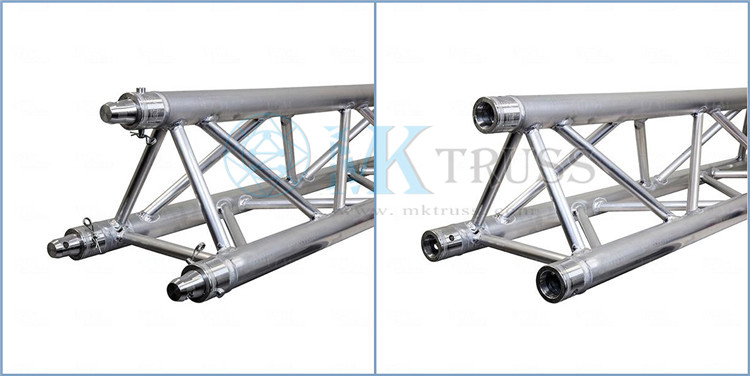 Top Performance Aluminum Box Truss Spigot for Stage Equipment Black and OEM Offered