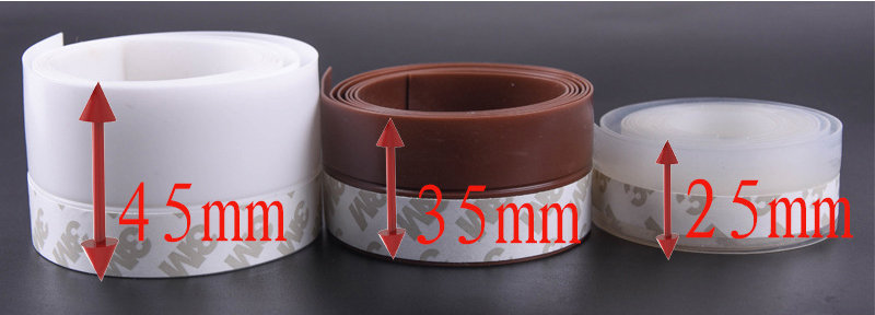 Interior Wooden Doors Seal Strip Door Sweep Draft Stopper with Adhesive Tape Extrusion