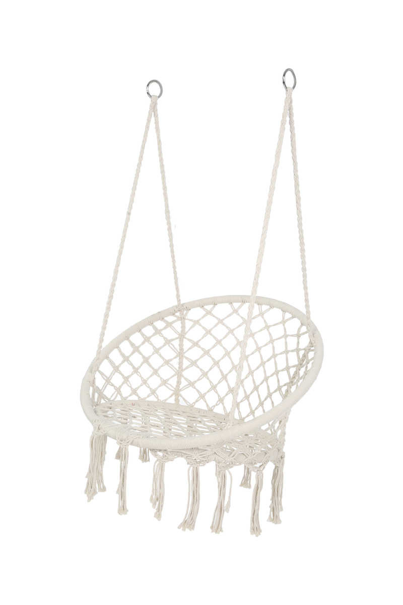 Max 330Lbs Indoor Hanging Rope Chair 7Pounds For Bedroom