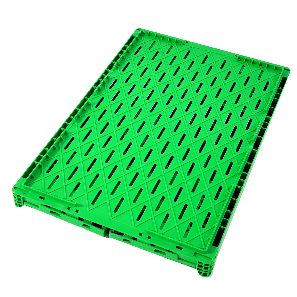 Foldable Mesh Crates For Vegetable Collapsible Plastic Shipping Crates 600x400x52mm