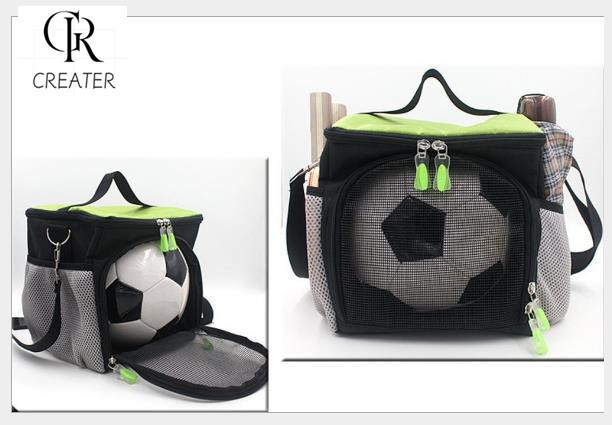 Polyester Soccer Sport Bags , Outdoor Black Basketball / Football Carrying Bag