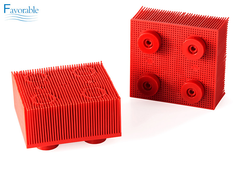 130297 Propack Thin Nylon Bristle Vector 5000 Red Round Foot Block