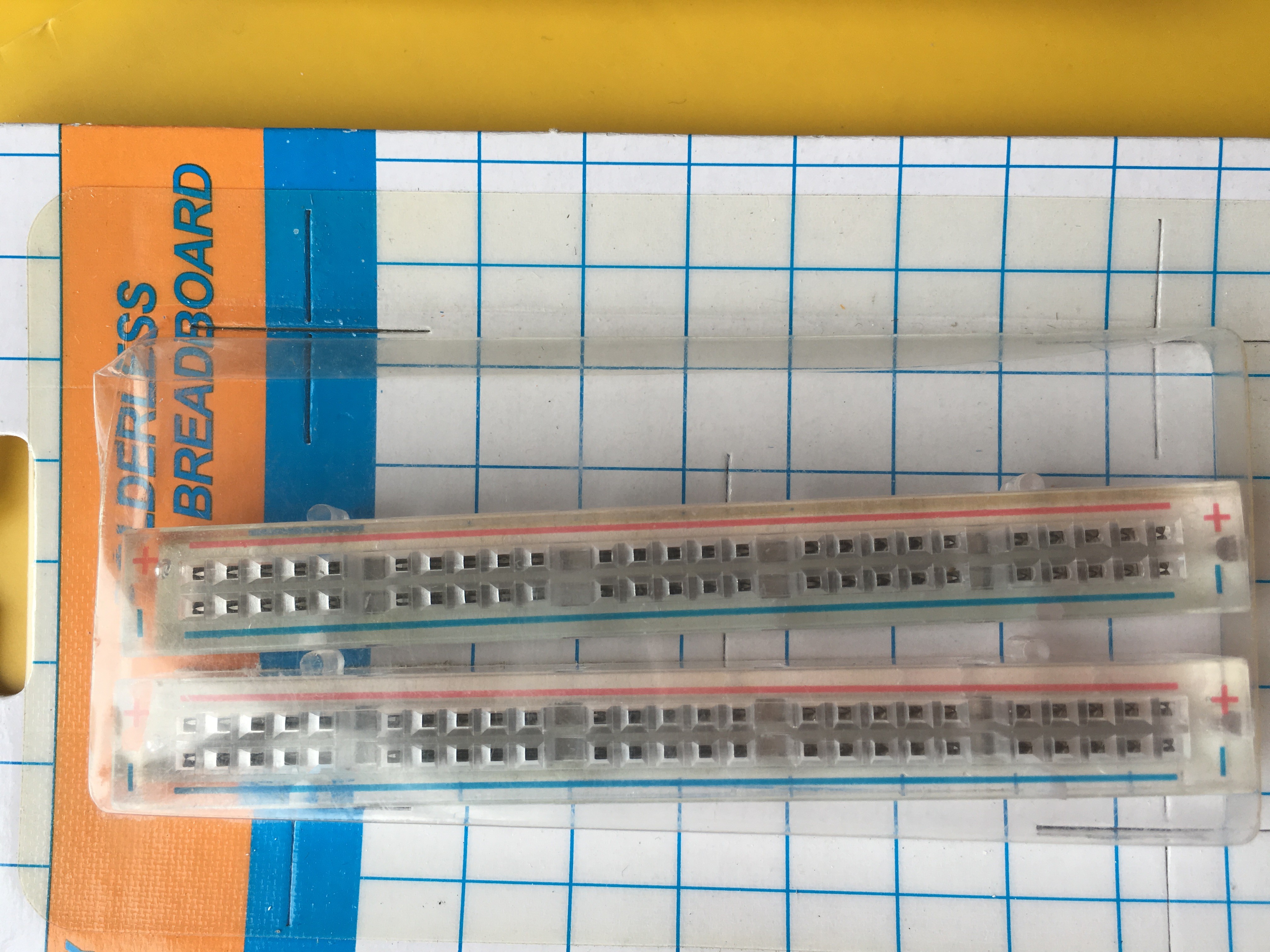 Transparent Self Adhesive Solderless Bread Board ABS 25 Points