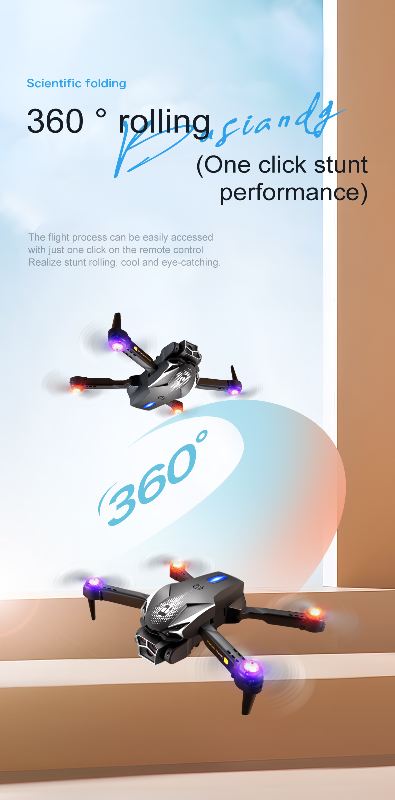 Black Lu600 Folding Drone Photography 2.4g Wifi Mini Drone 4k Waterproof Optical Flow Air Drone Quadcopter for Beginner