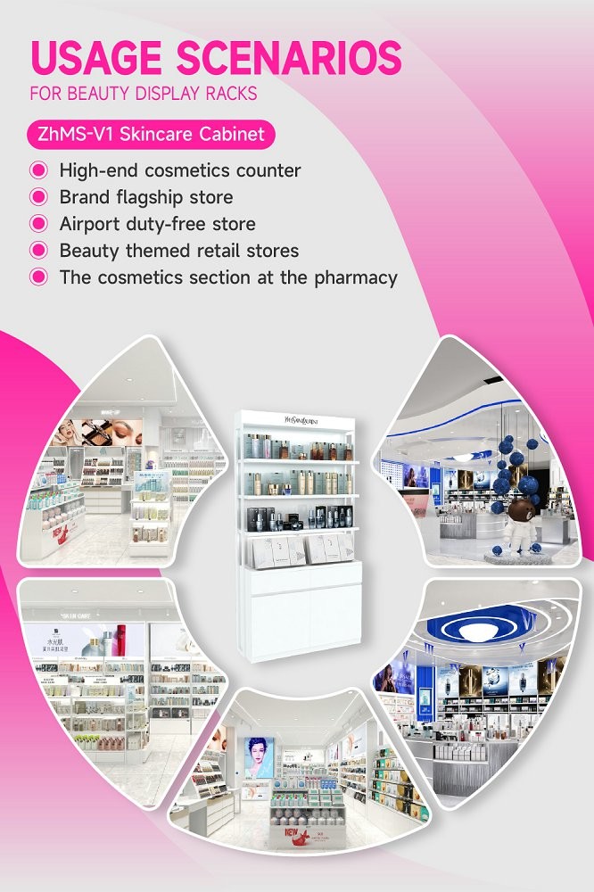 ZhMS-V1 60mm Flexible Membrane Light Box Skincare Display Cabinet for Easy Assembly