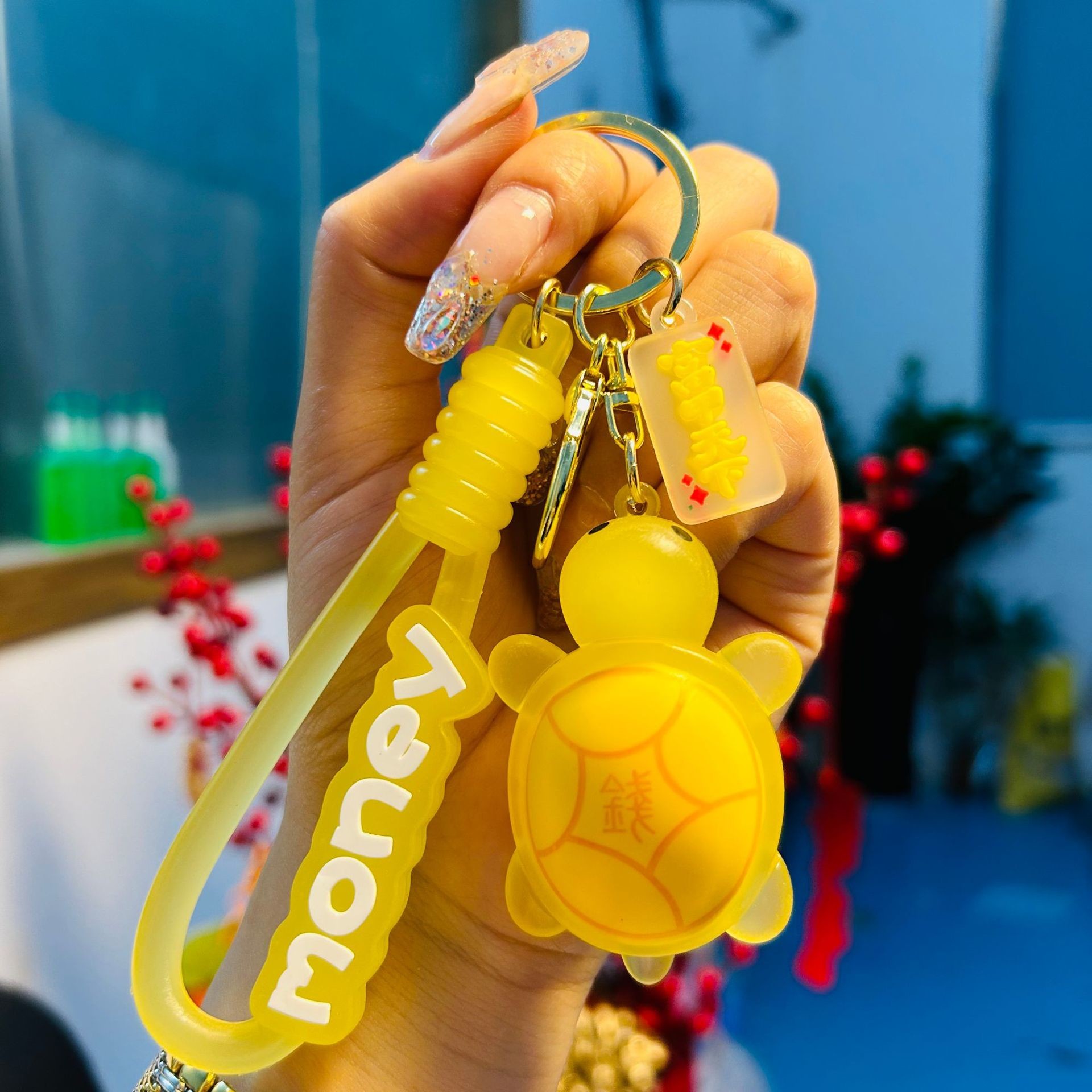 Cartoon Keychain Star Car Key Ring Demon Rabbit Charm Bag Accessory For Women