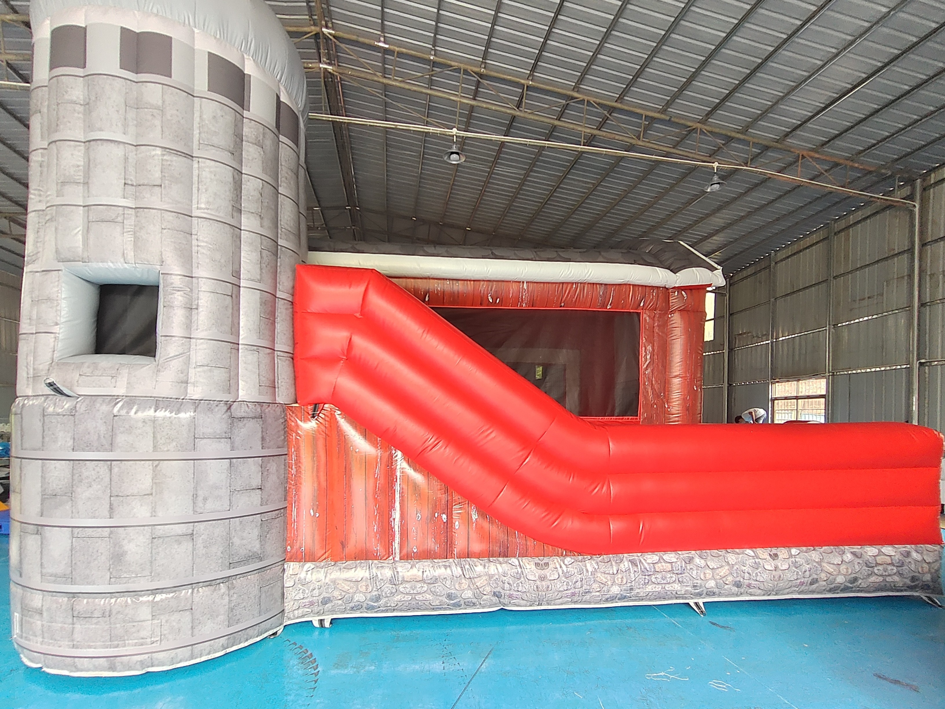 Commercial PVC Tarpaulin Fireproof Baffle Inflatable Bounce House With Slide Inflatable Combo Castle For Kids