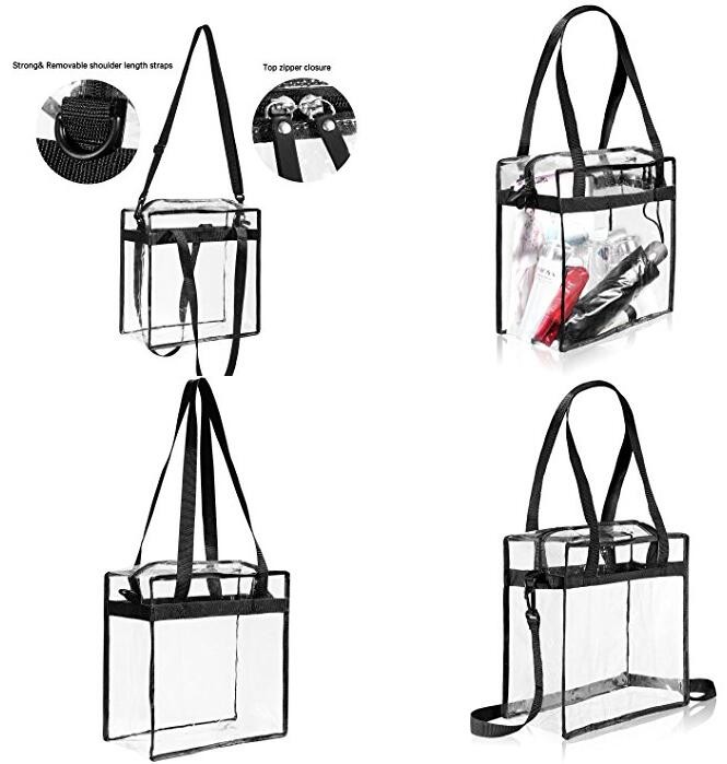 Reusable die cut handles promotional plastic bag, Promotional Items Transparent PVC Clear Bag, Promotional Cosmetic PVC