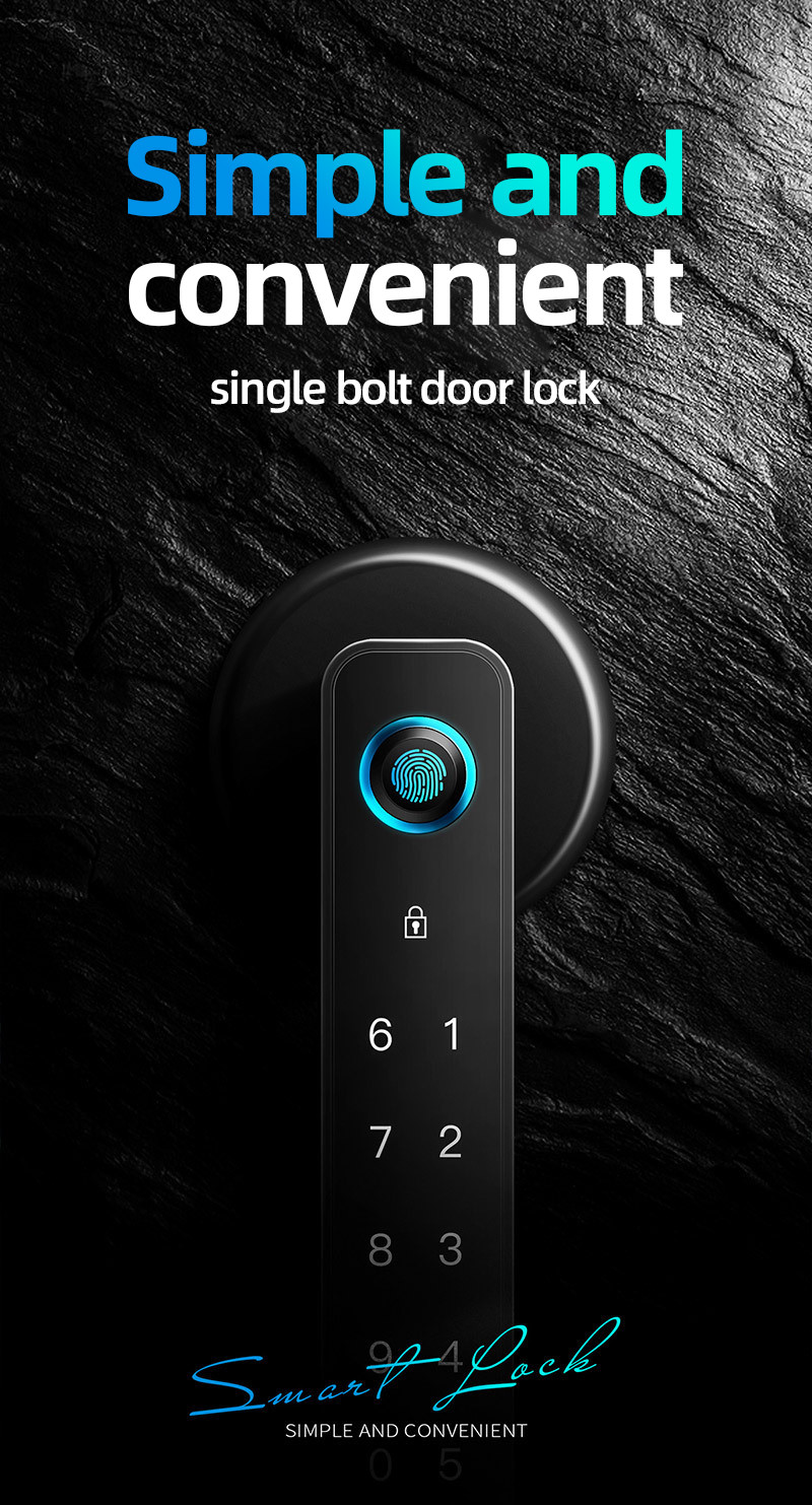 Emergency Power Smart Digital Lock Fingerprint Code Wifi Smart Lock
