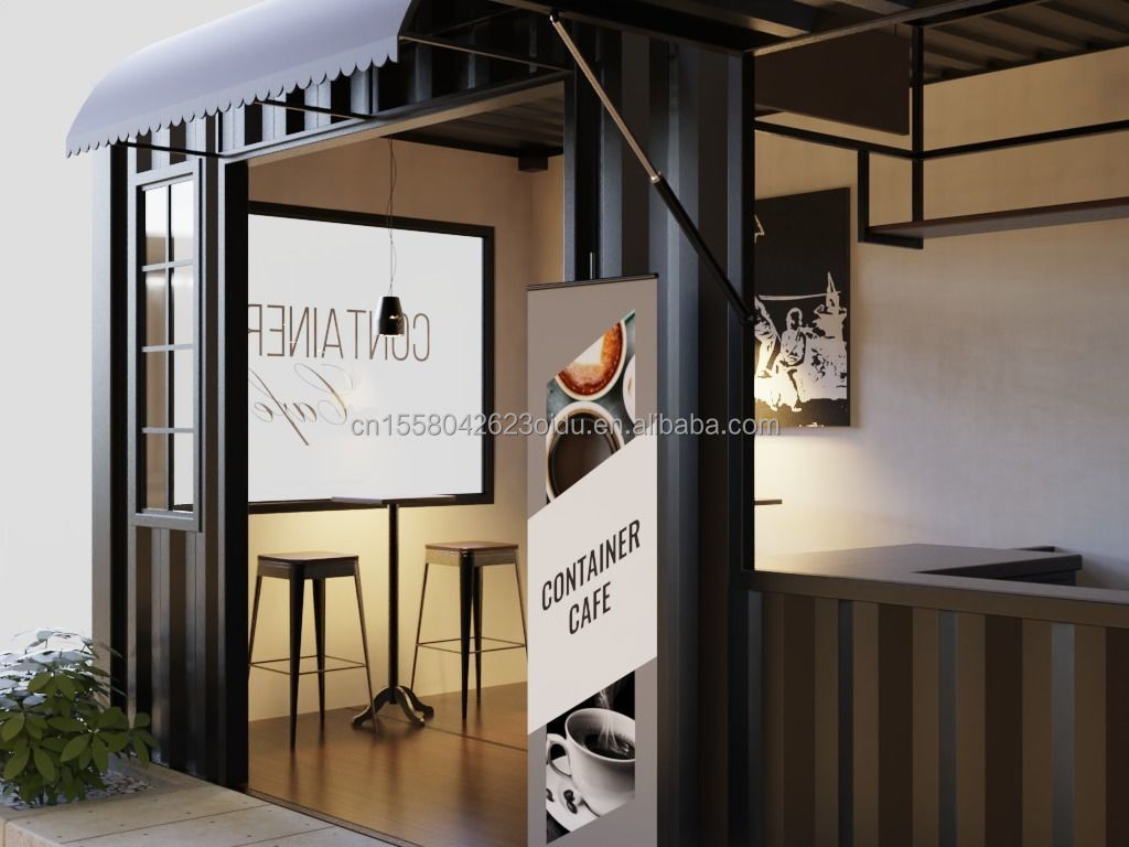 Prefab Sandwich Panel Container Restaurant 20ft 40ft Modular House Homes for Custom Mobile Shipping Bar in Coffee Shops