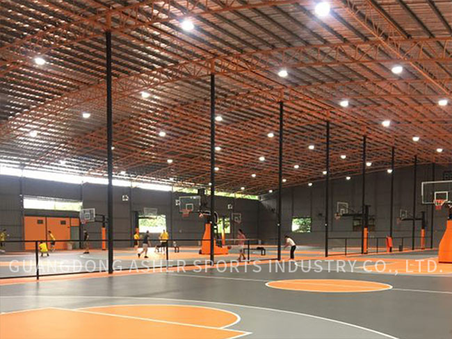 Thermoplastic SPU Flooring Outdoor Rubber Bright Surface Cement Base