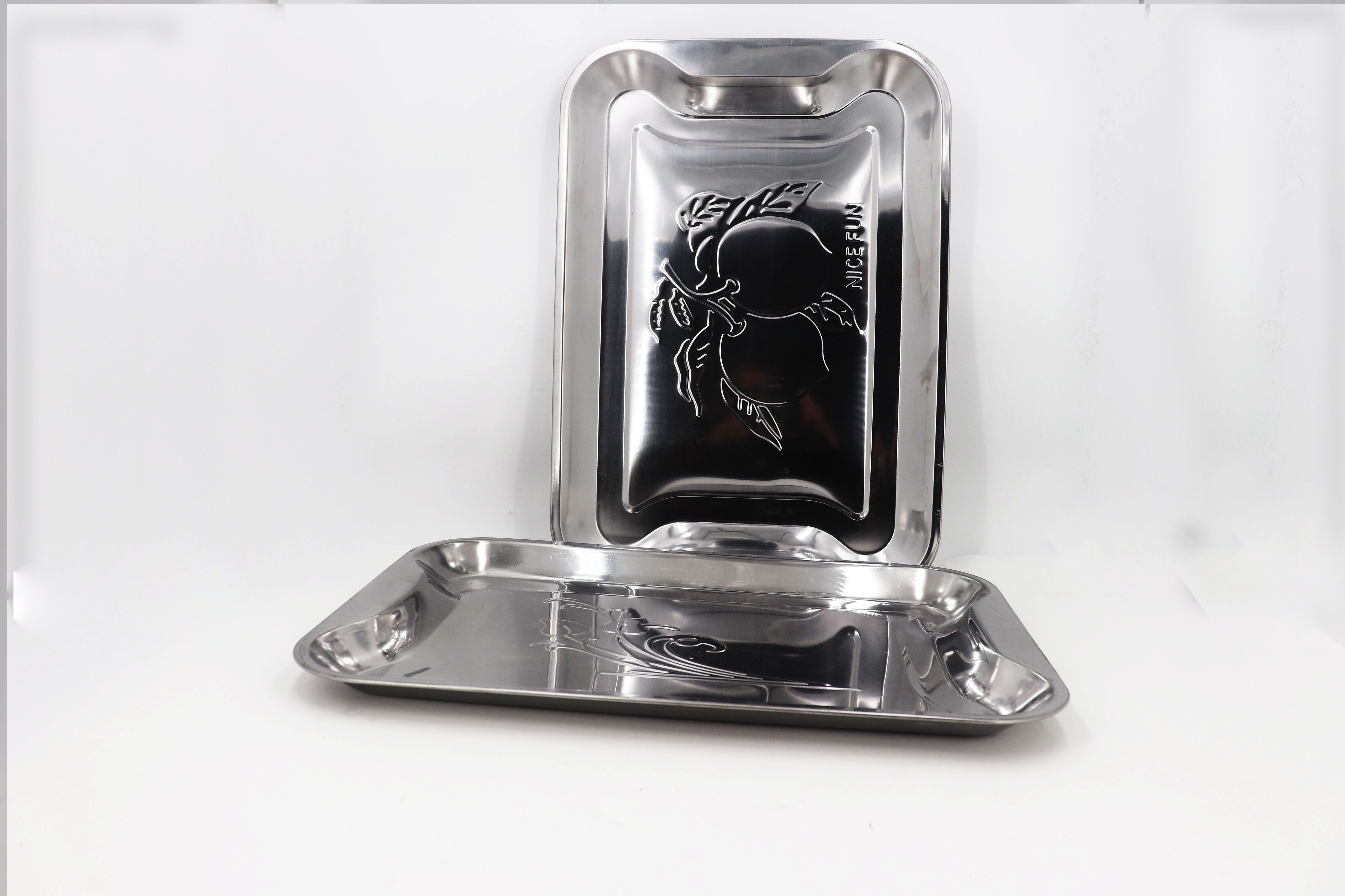 2019 hot square sliver tray &50*35cm stainless steel tray & 48cm round tray hot sales in Africa market
