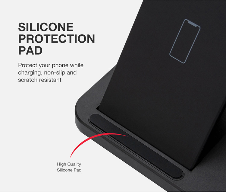 Multifunction 2W ABS 139mm 4 In 1 Wireless Charging