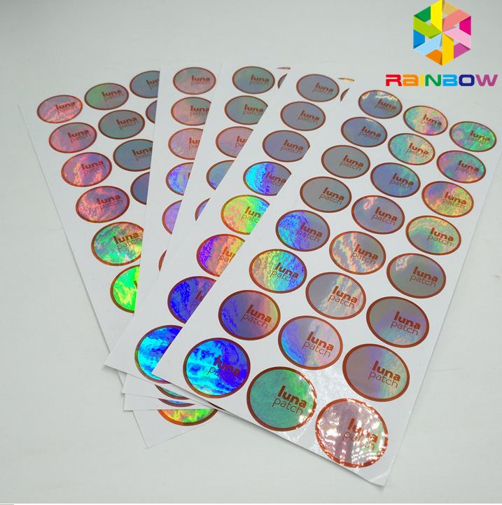Holographic Stand Up Zip Lock Bag Laminated Poly Large Plastic Packaging Hologram Foil Sticker