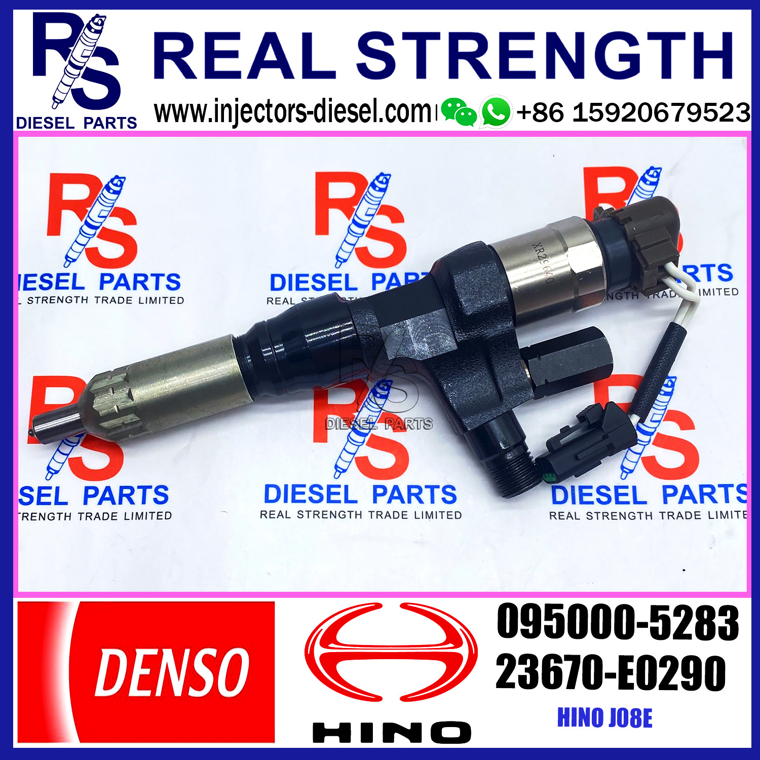 Original fuel injector 095000-5280, 095000-5283, 095000-5284 23670-E0291, 23670-E0290 for HINO J08E