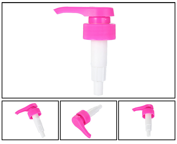 Purple PP Plastic Foam Pump Head 33mm 4.4g Non Spill Ribbed Closure