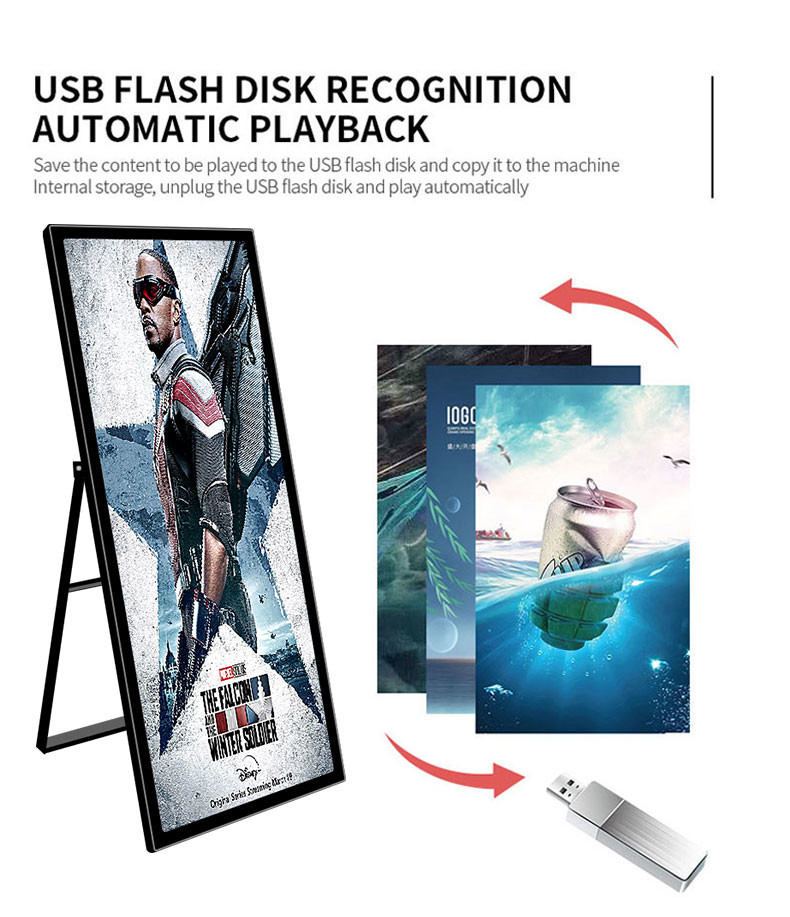 68.2 Inch 4K Full Screen Displaying Android Kiosk Digital Signage