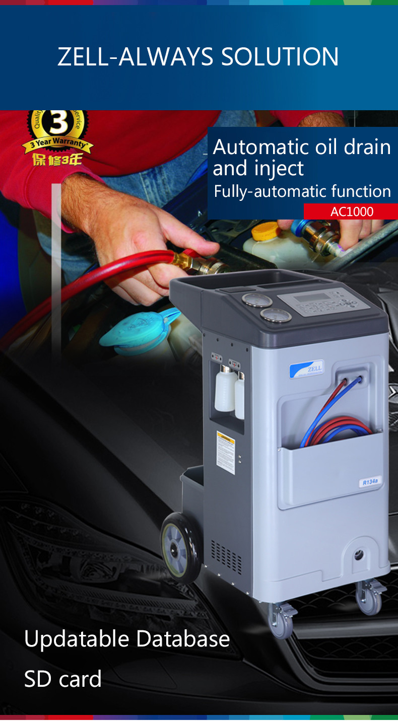 Fully Automatic Auto AC Reclaimer R134a Freon Recovery Machine