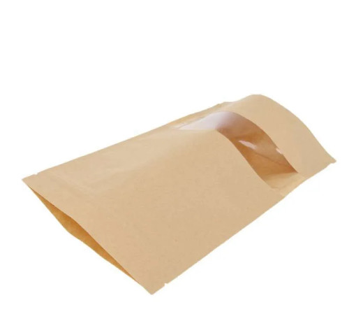 custom wholesale kraft window packaging bags