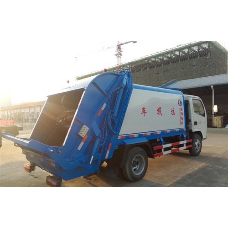 HIgh Performance Dongfeng 8CBM small compactor garbage truck price, garbage can cleaning truck