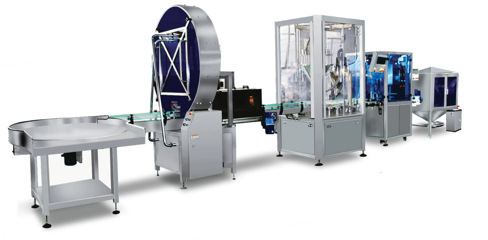 Linear Automatic Powder Packing Machine Auger Filling Capping Machine