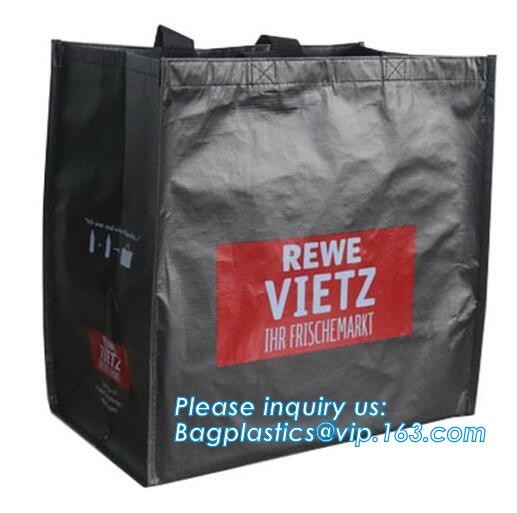 Promotional Custom LOGO Printed Gift Tote Shopping Non Woven Bag, Classic Black Non Woven Fabric Shopping Carry Bag Whol
