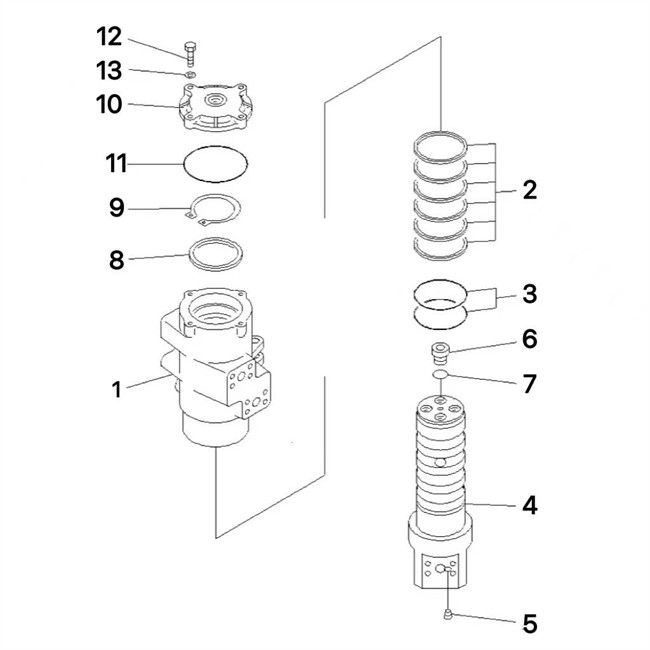 PC200-6 PC220-6 Komatsu Excavator Seal Kit , Center Joint Seal Kit 703-09-00120