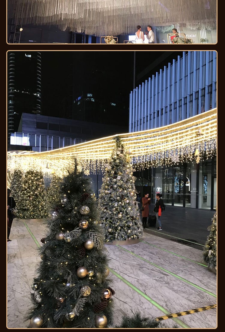 96 LED Curtain Icicle Lights 3m For Christmas Decoration