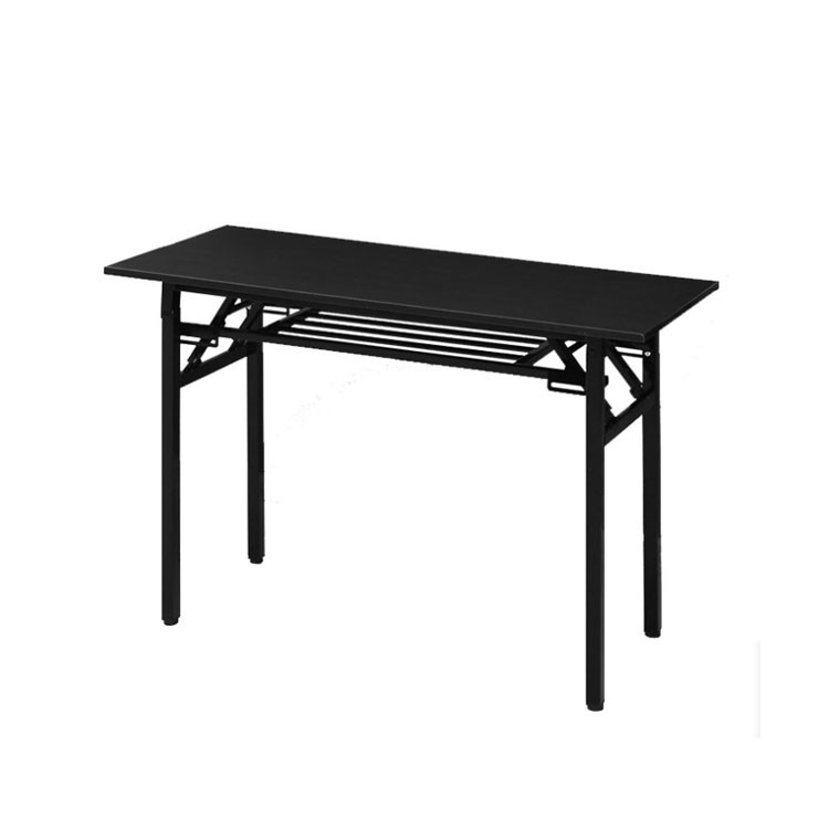Scratch Resistant Office Computer Training Table Black Wooden Customized Sizes