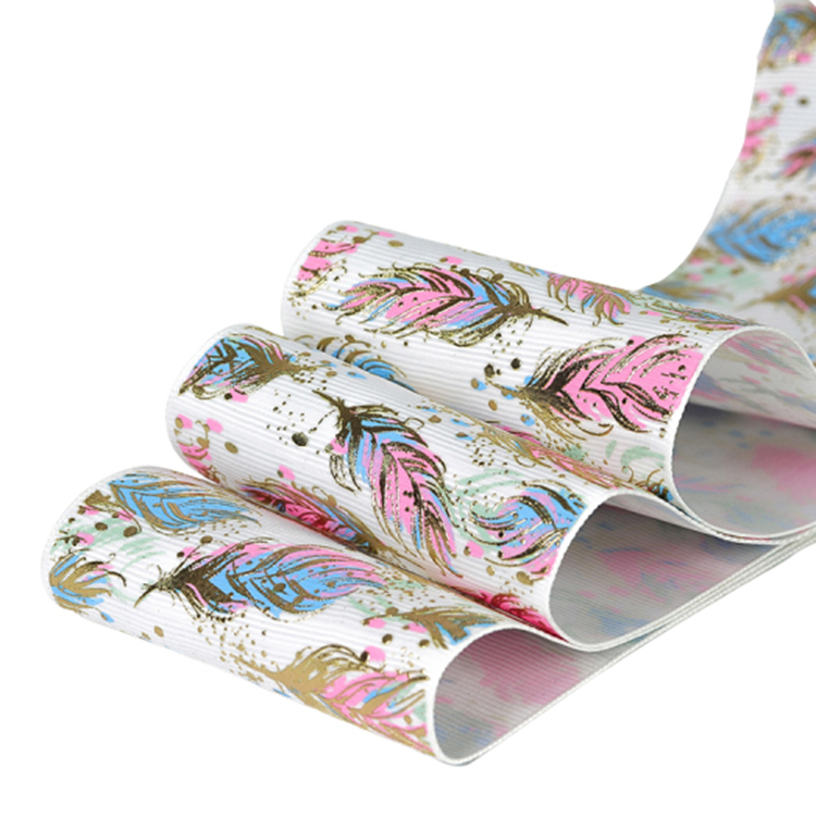 Heart Personalised Printed Ribbon 100% Polyester Material Heat Transfer Craft