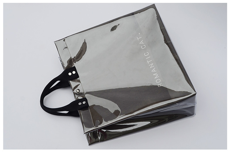 Personalized Grocery L36*D15*H35 Cm Black PVC Handbags