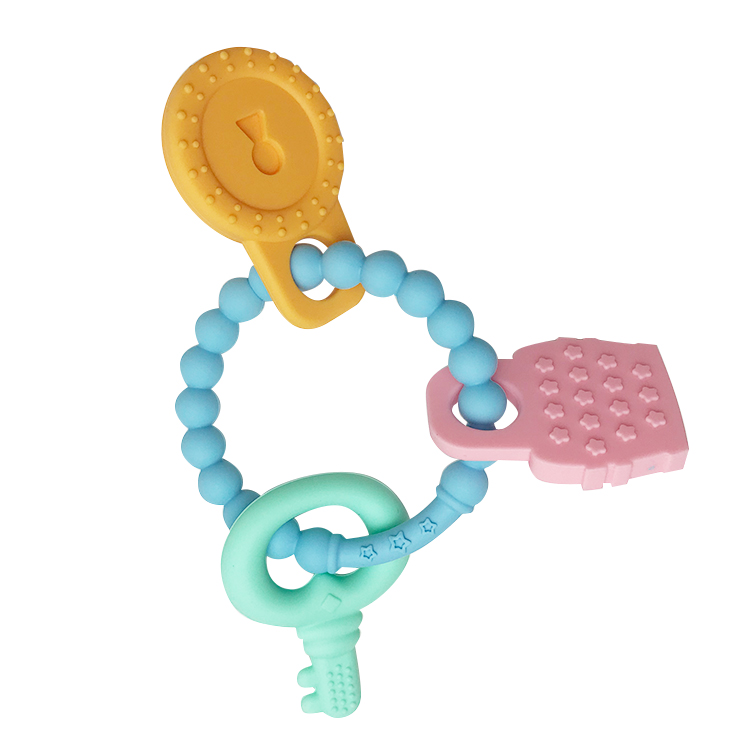 Eco Friendly Baby Silicone Products Food Grade Pacifier Clip Ring Teether