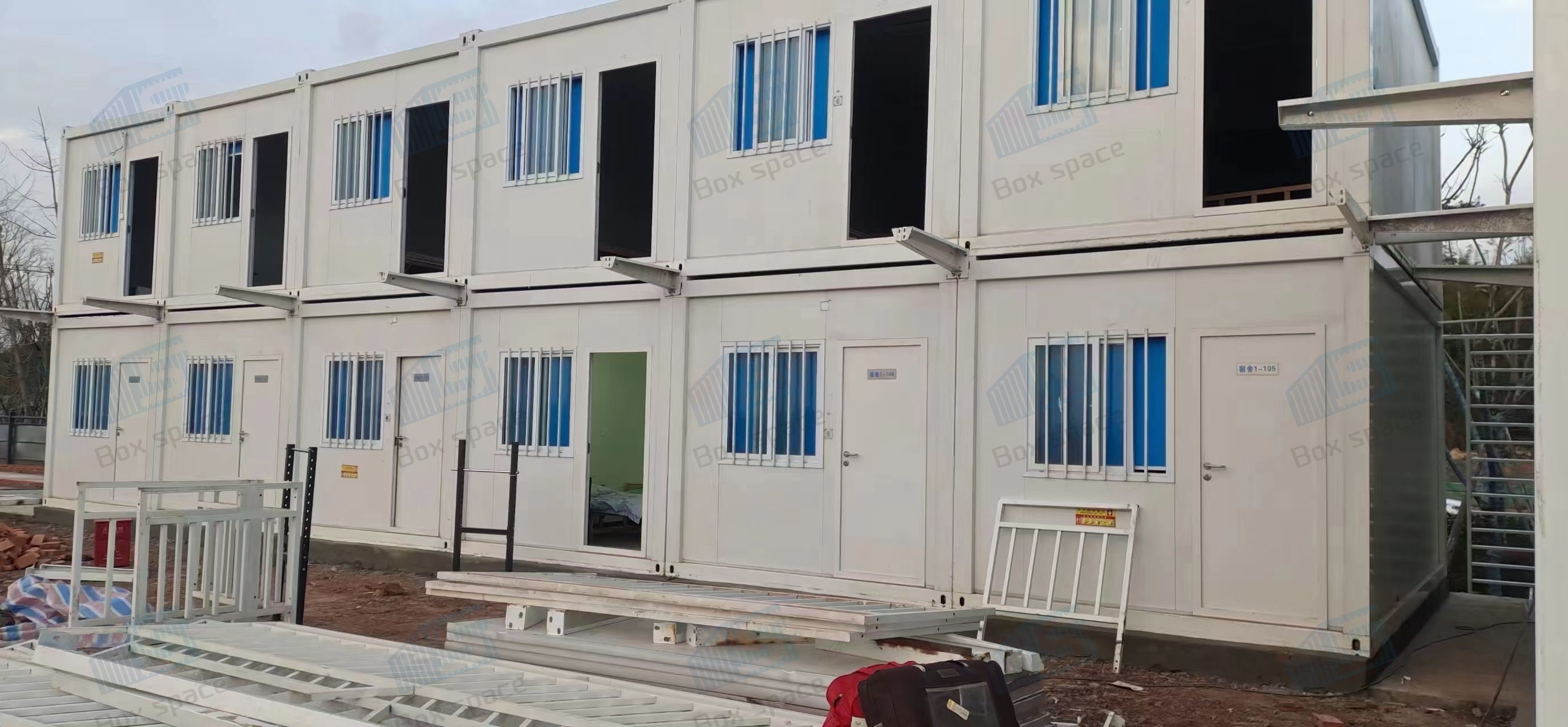 BOX SPACE Employee Container Office Living Area Residential Prefabricated Modular Residential Container Project