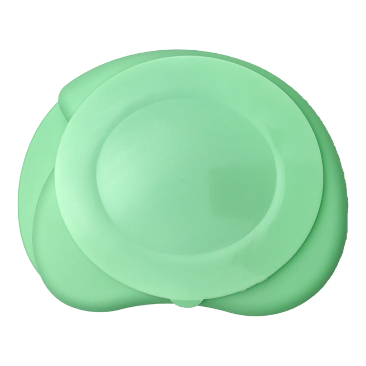 Baby Tableware Feeding Plate Customized Shape Food Grade Green Divided
