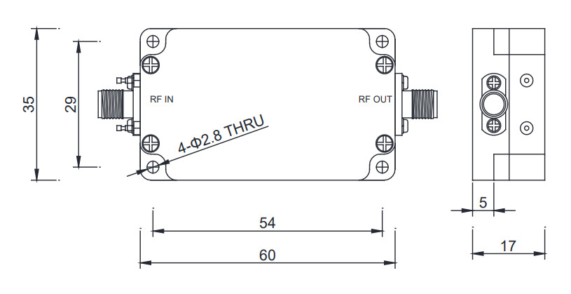 50MHz -1.5 GHz Narrow Band P1dB 30dBm Low Noise Amplifiers providing stable amplification for various testing scenarios