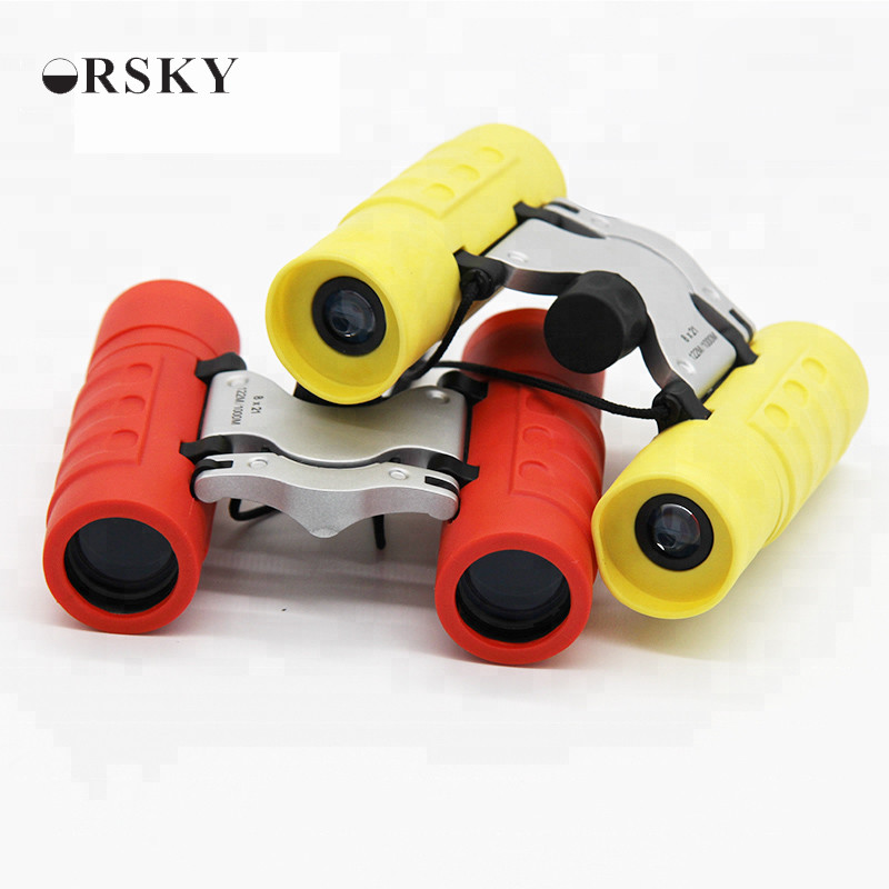 Yellow Green Red Cheap Foldable Binoculars 180g For Kids Traveling