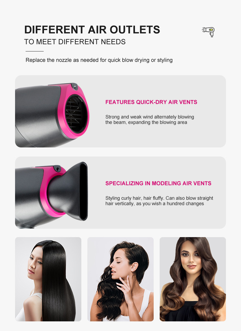 Household Small Folding Travel Hair Dryer 1000W Negative ion Plastic Material