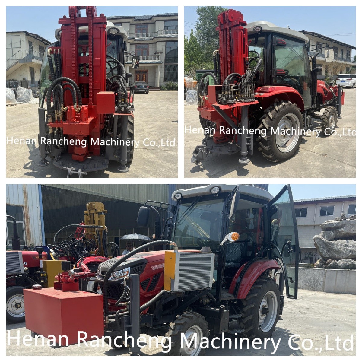 2000mm Feed Stroke Borehole Drilling Machine With 260m Depth Hydraulic Trailer Mounted Water Well Drilling Rig