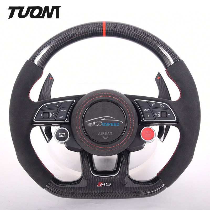 Audi RS3 S3 A3 A4 RS4 Alcantara Carbon Fiber Steering Wheel OEM Wheels