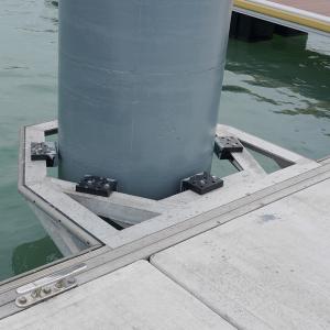 Buy cheap Pipe Floating Dock Pile Guide Wheel Fixing Installation Anti Corrosion Pile Cap Pile Holder product